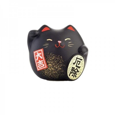 Chat negro de la suerte pequeño H5.5cm decoración.