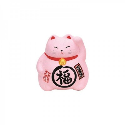 粉色快乐小猪储蓄罐（爱）中号，高9厘米。