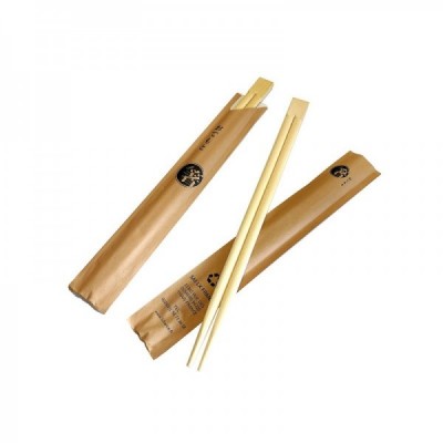 Bamboo Baguettes with Kraft Pouch (pointed) 100 pieces * (30)