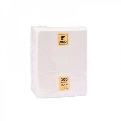 Servilletas blancas 30*39cm 2 capas 100 unidades*(24)