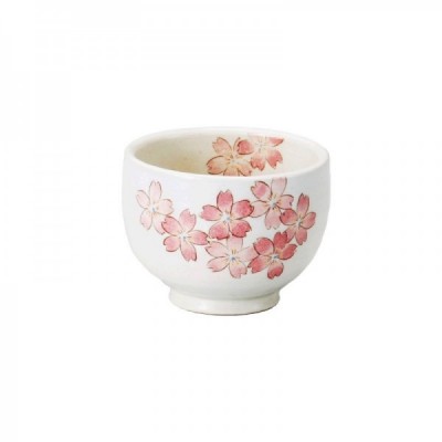 White bowl with sakura...