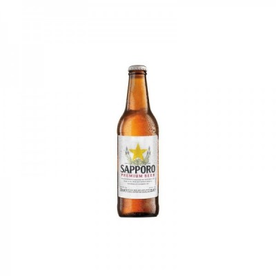 Cerveza premium SAPPORO botella 4.7° 33cl*(24)