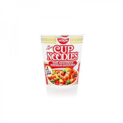 Nissin cup noodle beef...