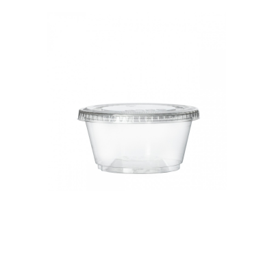 Tarro de salsa de plástico 2 oz P200 negro 100p*(25)