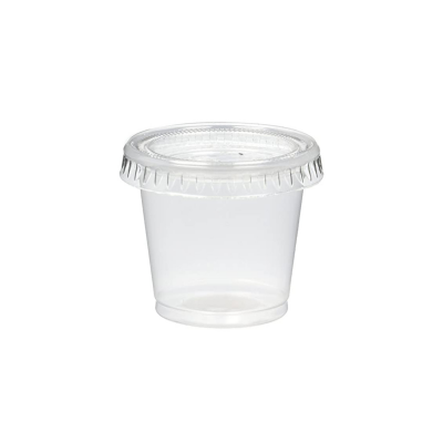 Bote de salsa + tapa transparente de plástico P550 DY 50p*(50)