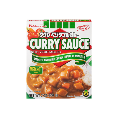 Salsa de curry vegetariana instantánea medio picante HOUSE JP 200g*(10)(3)