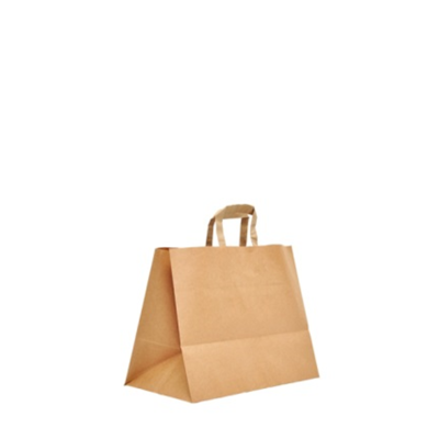 갈색 평면 손잡이 크래프트 종이 가방 70g * 250개
