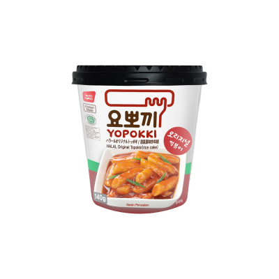 Cup Topokki pasteles de arroz dulce YOPOKKI Halal KR 140g*(30)