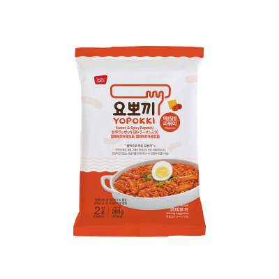 Pack de ramen Rabokki y galletas de arroz dulce YOPOKKI KR 260g*(20)