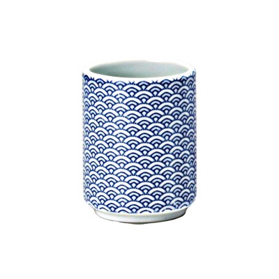 Blue wavy tea cup Ø6.5cm 190cc