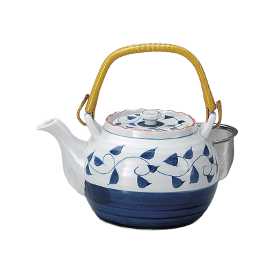 White & blue teapot 720cc