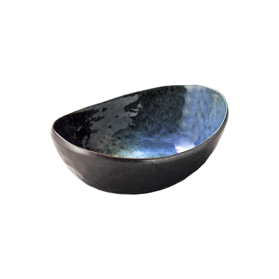Oval turquoise blue bowl...