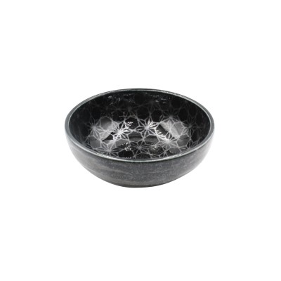 黑色ichikura碗，尺寸为10.8*4.3厘米。