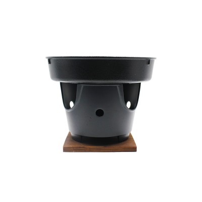 Hot pot set with a cauldron pot for Japanese kaminabe fondue.
