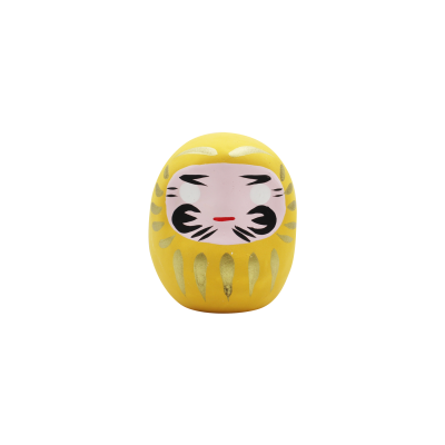 Daruma amarillo ojos para colorear (Plata) H4.5*4cm