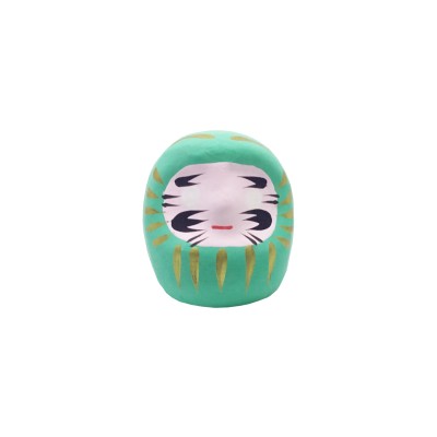 Daruma verde con ojos para colorear (Salud) H4.5*4cm