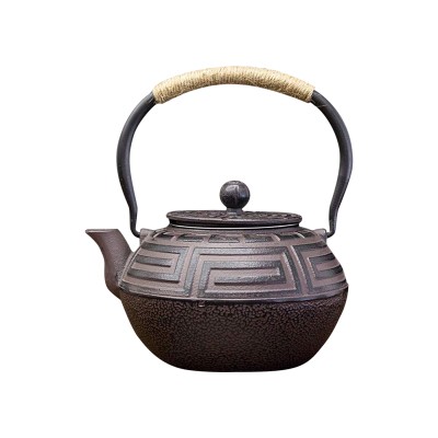 古董黑色铸铁茶壶1.2升