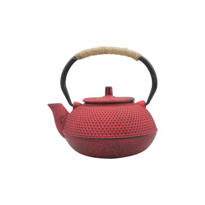 红色0.8升铸铁茶壶