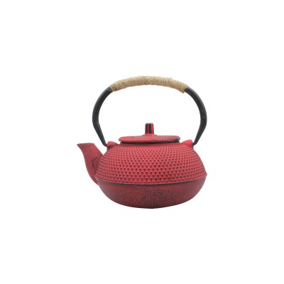 Red cast iron teapot 0.6L