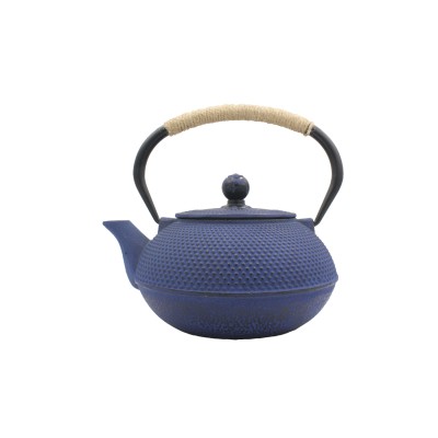 Blue cast iron teapot 0.8L