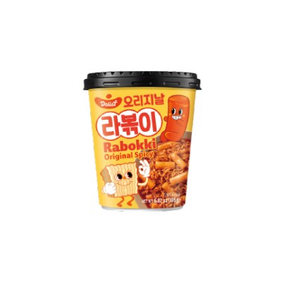 Copa de ramen Rabokki y pasteles de arroz dulce DELIEF KR 165g*(24)