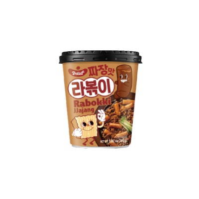 Copa de ramen Rabokki y pasteles de arroz Jjajang DELIEF KR 165g*(24)