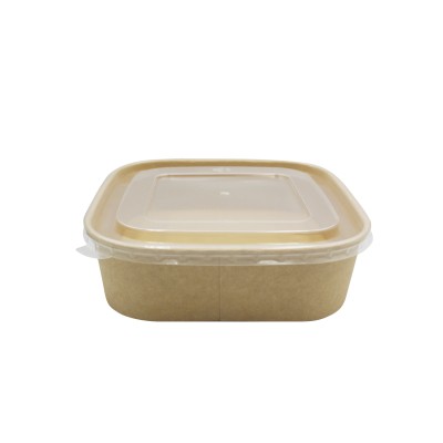 Bandeja cuadrada de cartón kraft BRC + tapa 50 unidades*(6)
