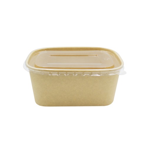 Rectangular kraft cardboard tray + lid BR 50p*(6)