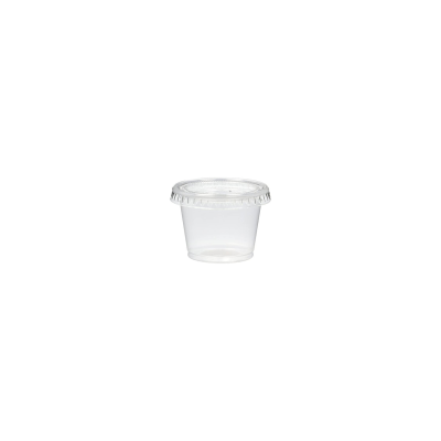 Bote de salsa de plástico de 2 oz P200 negro