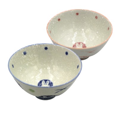 Set of 2 rabbit pattern bowls 11.5*6cm