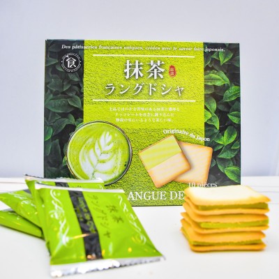 Biscuits langue de chat au matcha MPA 10p 90g*(10)  Biscuit Japonais Authentique | Mon Panier d'Asie