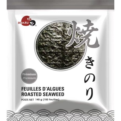 巻き寿司用のミハルの特製の海苔半切れシート100枚（20袋）