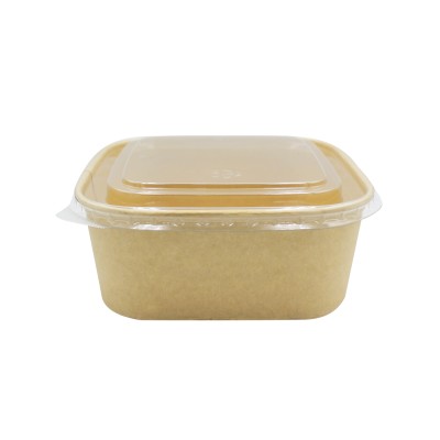 Barquette carrés en carton kraft BRC + couvercle 50p*(6)