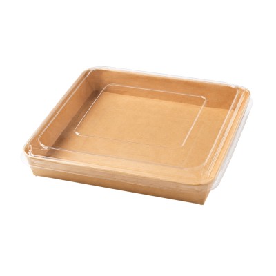 Sushi plateau carrée avec couvercle PET EP-20 50u*(2)