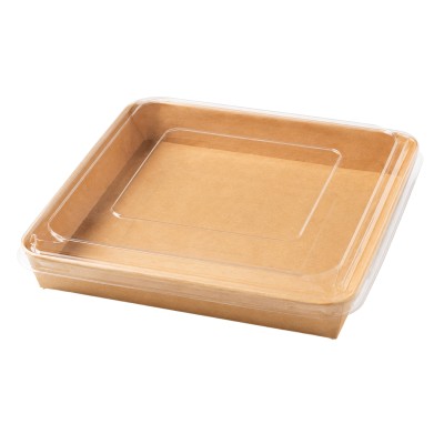 Sushi plateau carrée avec couvercle PET EP-36 50u*(2)