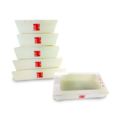 Caja de cartón blanco con ventana, logo BB03, 50 piezas*(6)