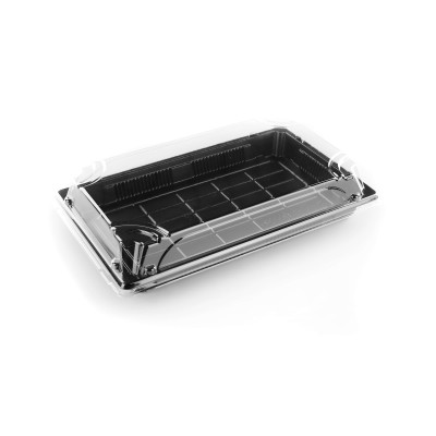 Envase para llevar negro HP-09-2 235*143*20mm 50 unidades*(6)