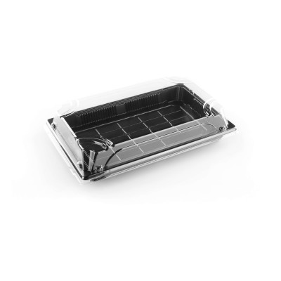 Barqueta para llevar negra HP-07-2 216*135*20mm 50u*(8)