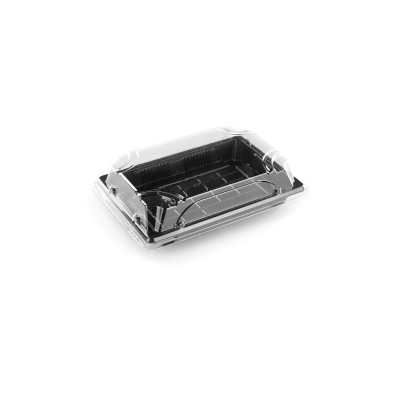Bandeja para llevar negra HP-03-2 165*115*20mm 50u*(12)