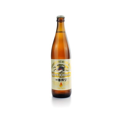 瓶入りのキリン一番搾りビール、5度、50cl*(20本)