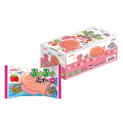 Galleta taiyaki sabor chocolate y fresa MEITO JP 16,5g*(10)