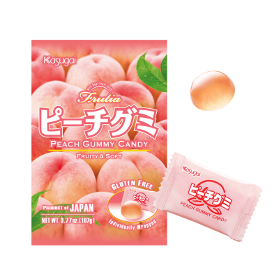 Gummy peach candies KASUGAI...