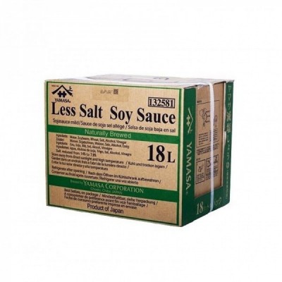 Less salty soy sauce in...