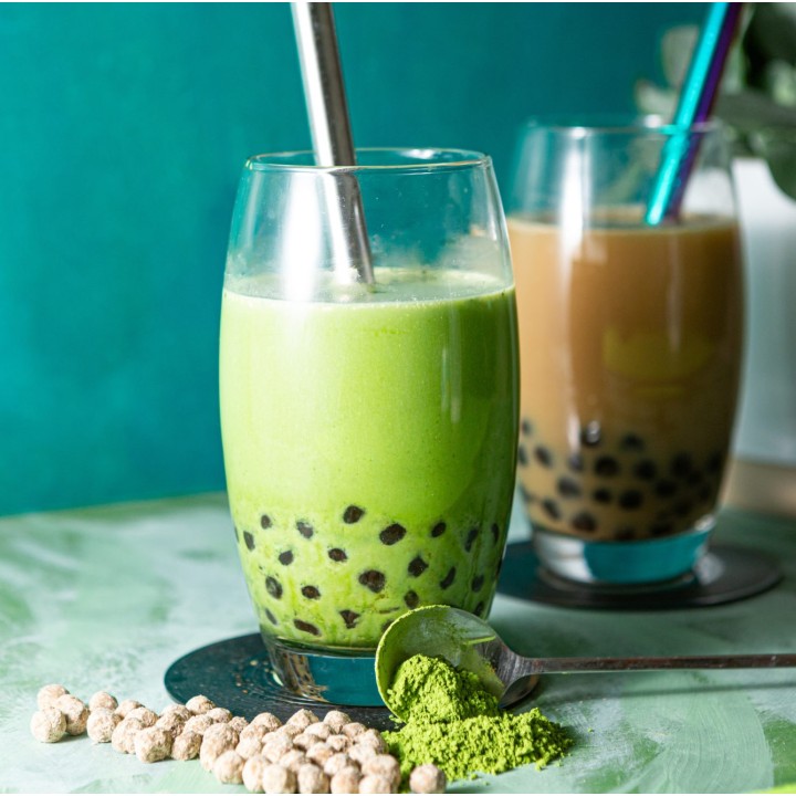 Une Pause Gourmande : Préparez un Bubble Tea au Matcha avec Notre Préparation en Poudre Arôme Matcha
